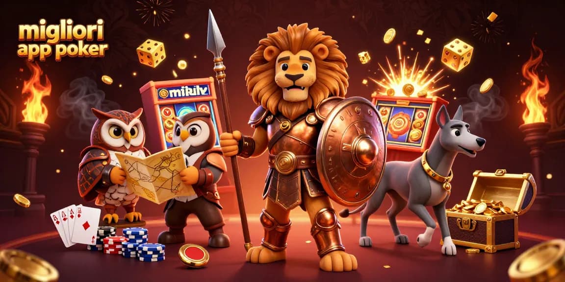 Migliori app poker: Scopri un'affascinante illustrazione di gioco con tavolo da poker, fiche e carte per una straordinaria esperienza di gioco.