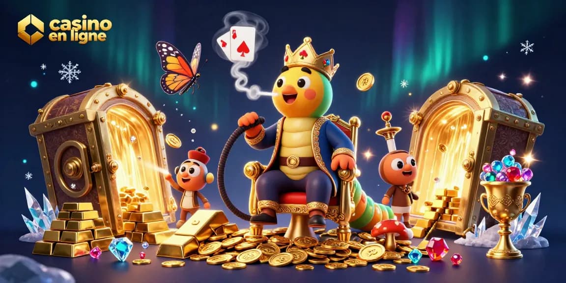 Jouer dans un casino en ligne avec un maître narguilé et des richesses scintillantes.