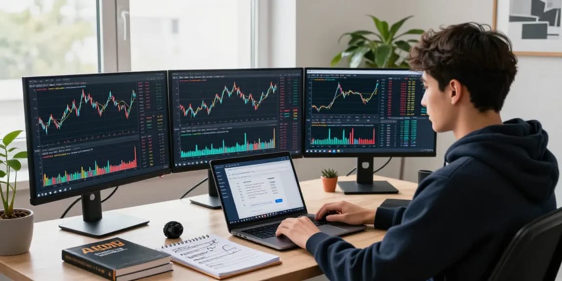 在现代交易工作空间中，用户通过 AiCoin 平台分析实时市场数据和 K 线图，让交易更加高效。