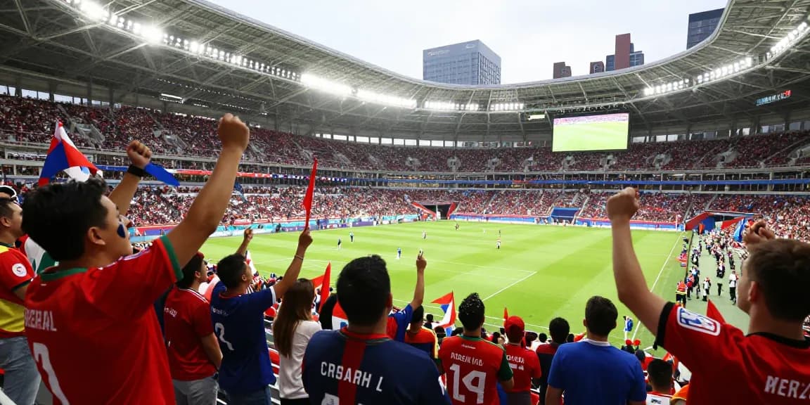 Suasana stadion penuh semangat dengan penggemar menghadiri jadwal piala dunia 2026.