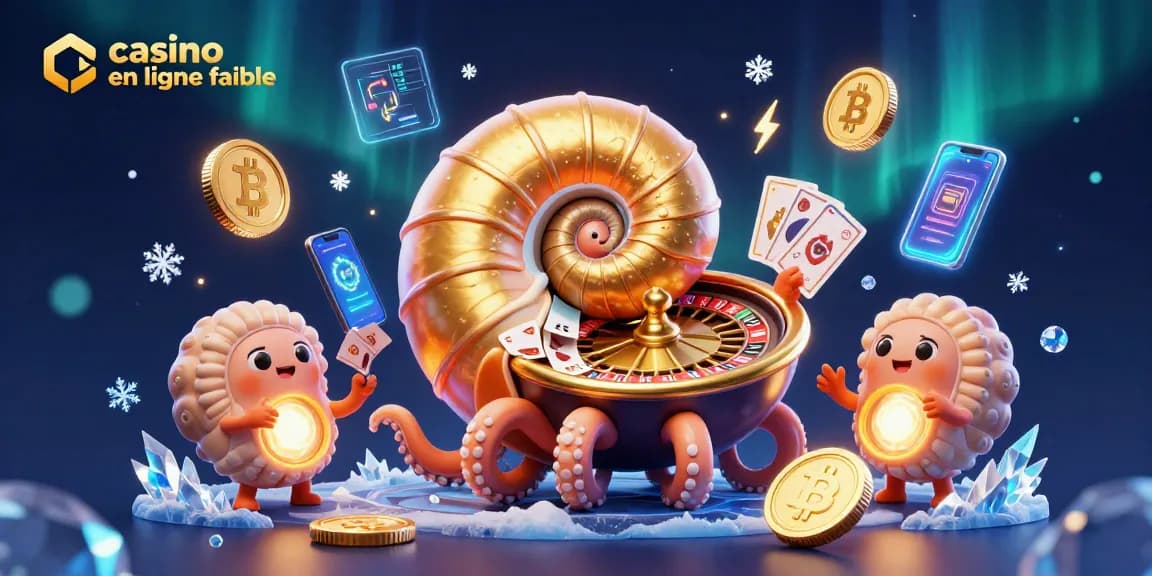 Jouez dans un casino en ligne fiable avec des éléments lumineux comme des cartes et des pièces de monnaie virtuelles.