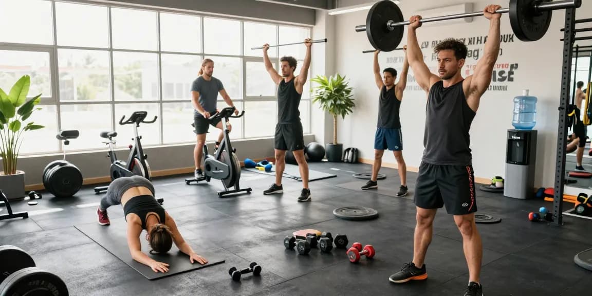 Engaged athletes in action at Deus Medical Shop gym, showcasing strength training and wellness.