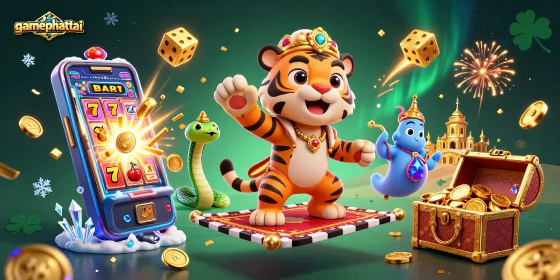 Play the exciting gamephattai and experience bursting jackpots with vibrant 3D elements and animations.