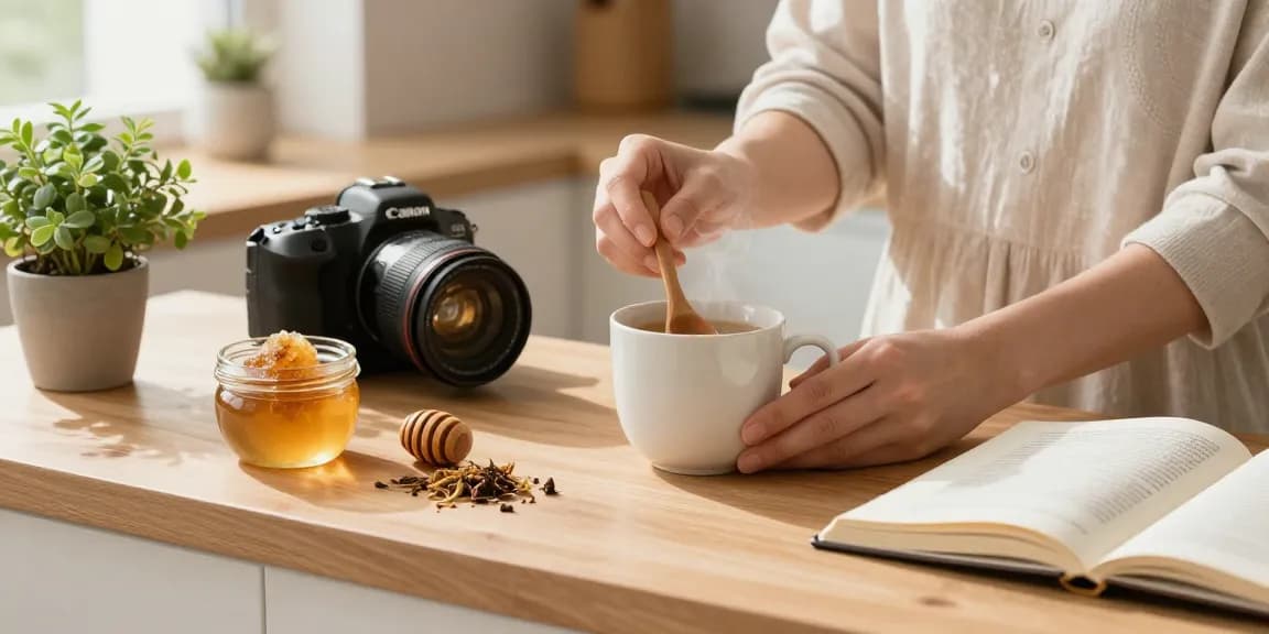 Shilajit Australia natural wellness preparation scene in a cozy kitchen