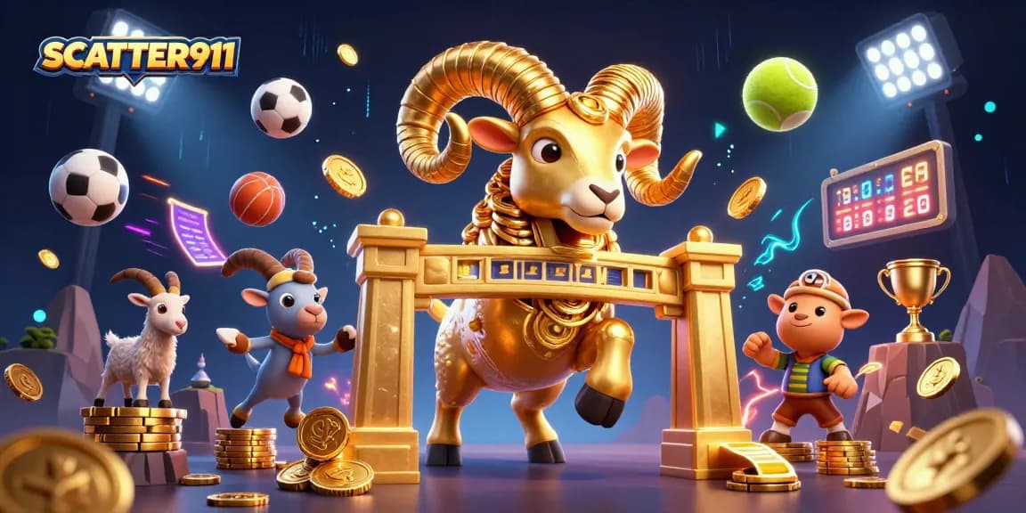 Experience SCATTER911 action with vibrant 3D gaming elements and dynamic characters in this lively scene.