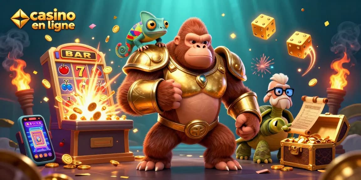 Profitez du meilleur casino en ligne avec une machine à sous géante et des personnages animés captivants.