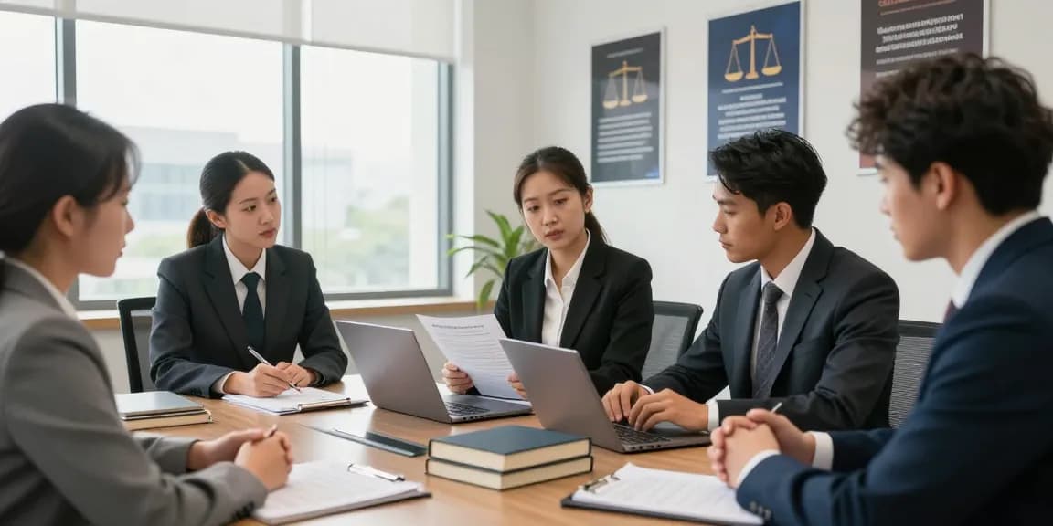 Philadelphia Employment Lawyer collaborating with team in modern law office