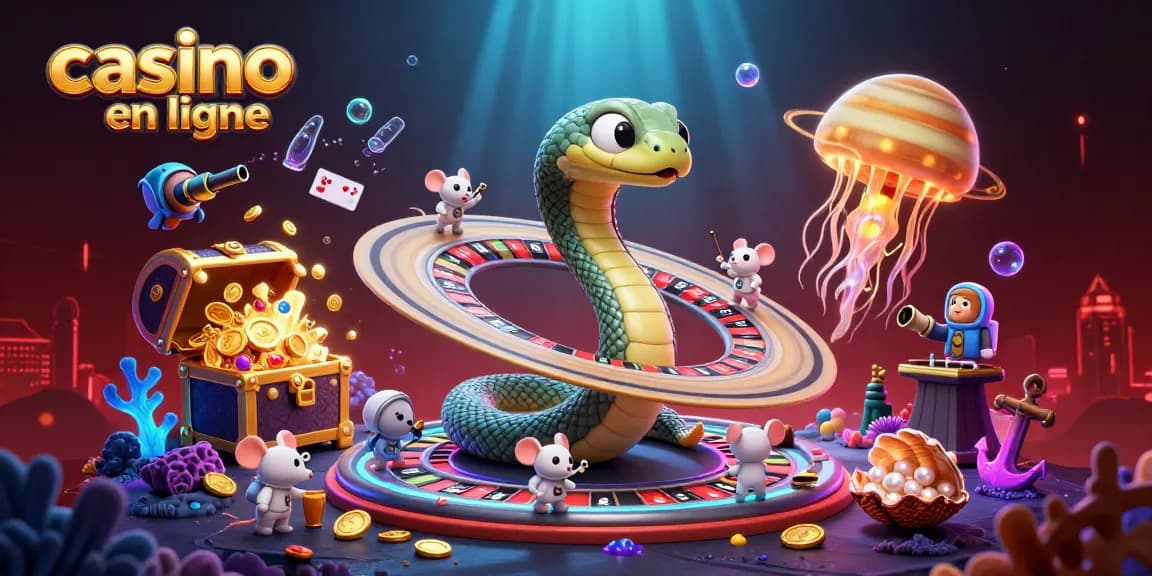 Jouez dans un véritable casino en ligne et placez des paris avec notre illustration animée unique.