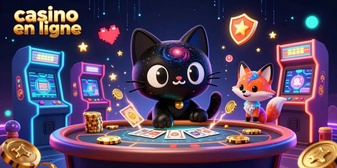 Pariez avec les meilleurs jeux de casino en ligne, autour d'un chat noir gravitationnel et un renard nébuleux.