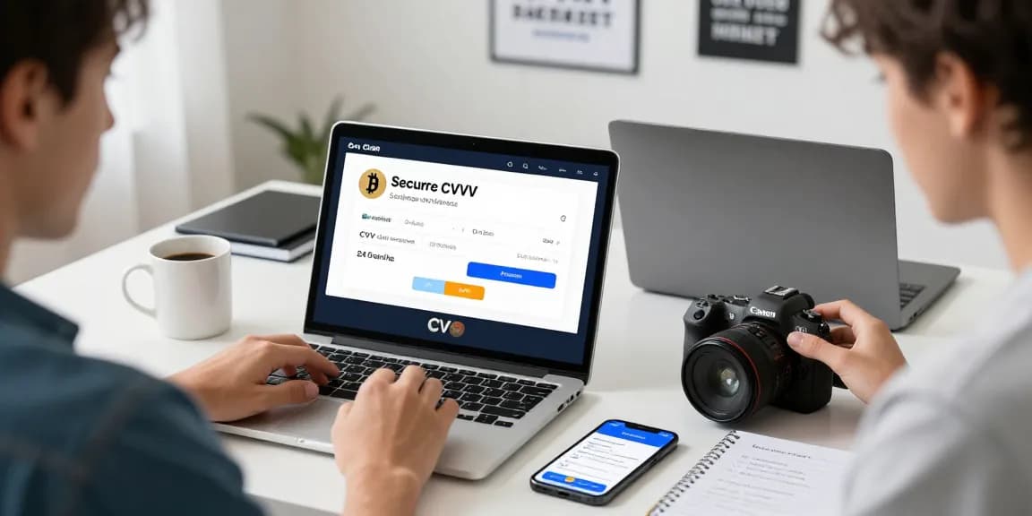 Buyccshop securely in an online shopping environment with CVV dumps, emphasizing safe cryptocurrency transactions.