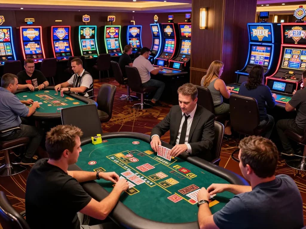 Players enjoying a vibrant gaming experience at BETBET casino, creating exciting moments