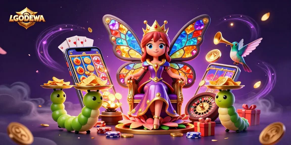 Activate winning strategies with LGODEWA's vibrant casino scene, featuring a jewel-toned theme.
