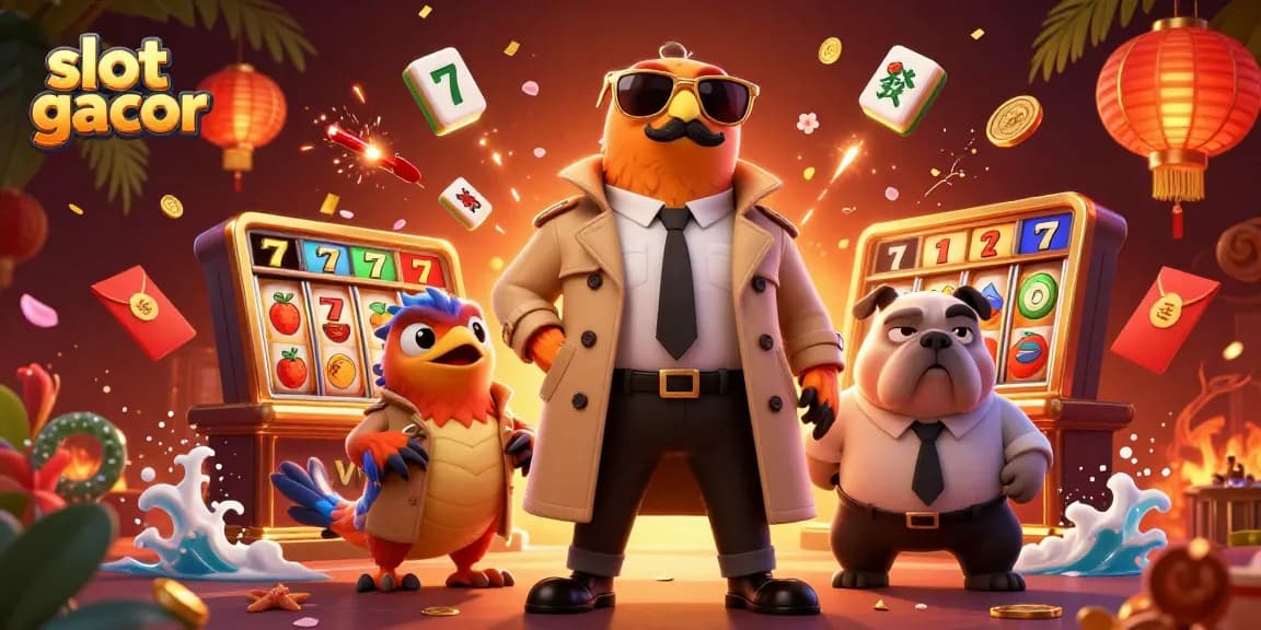 Engage in slot gacor excitement with animated raptors and casino elements