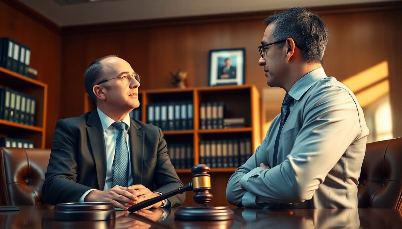 Consultation with a clearwater truck accident lawyer, highlighting professionalism and expertise.