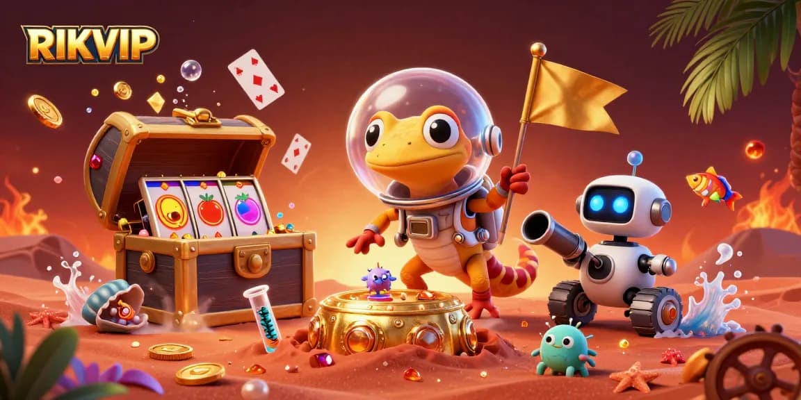 Join RIKVIP's exciting Martian adventure to uncover gold at a cosmic casino!
