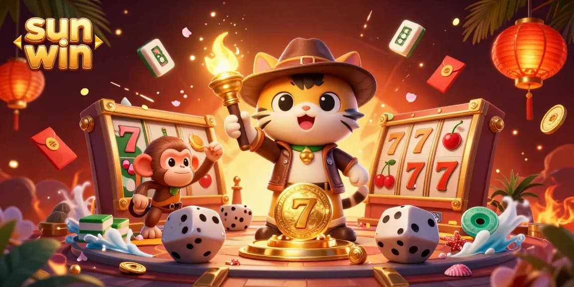 Experience thrilling wins at Sun Win with a dynamic scene from a vibrant casino adventure.