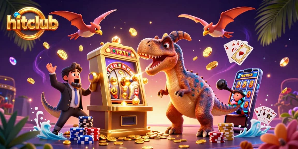 Hitclub's pachycephalosaurus wins jackpots while a casino manager panics.