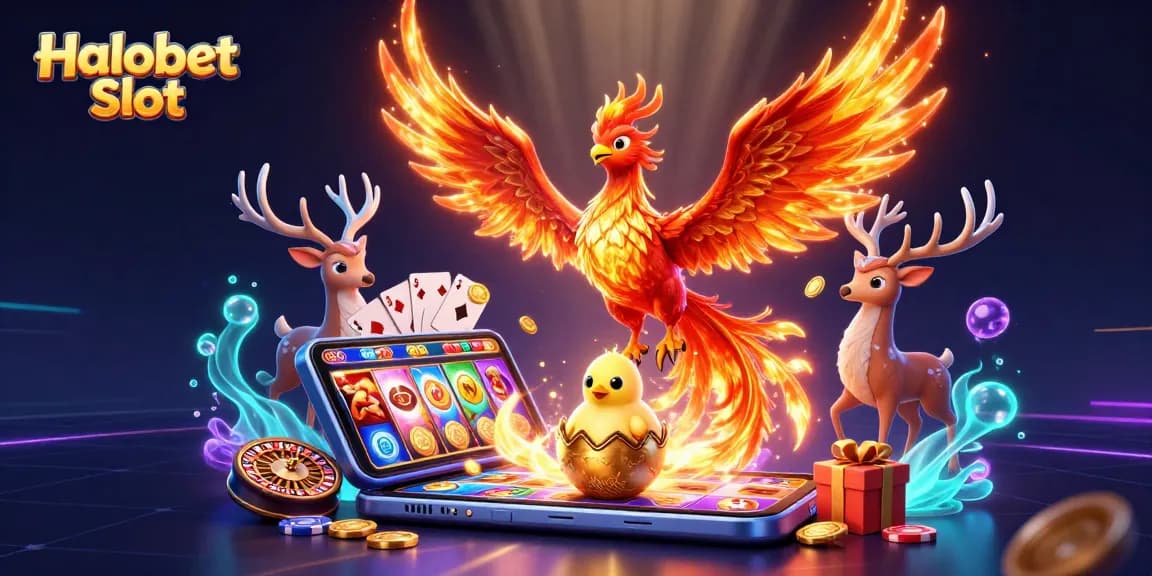 Permainan Halobet Slot dengan phoenix api dan antler rusa, era baru kasino online.