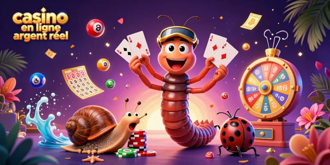 Les jeux au casino en ligne argent réel avec un personnage dealer extravagant et des éléments de loterie captivants.