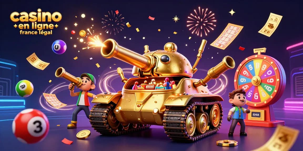 Jouez au casino en ligne France légal avec des éléments de loterie et de bingo festifs et colorés.