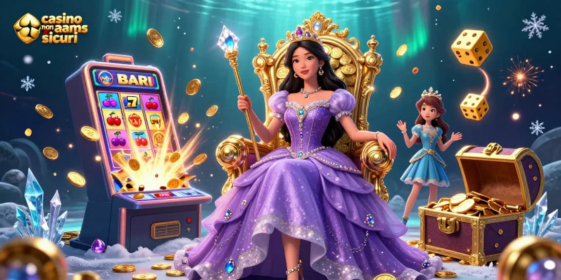 Vivi il brivido del gioco nei casino non AAMS sicuri con premi vibranti, simboli delle slot e visuali regali.