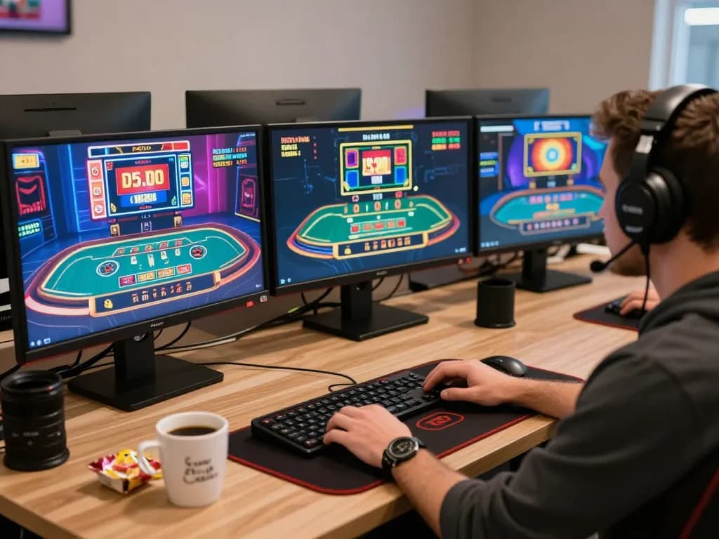 Engaging online casino gameplay with cloud-africa gaming setup featuring live dealer blackjack and vibrant slots.