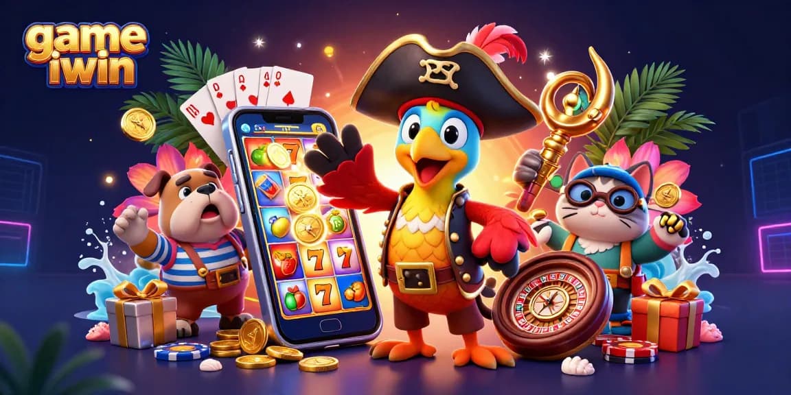 Engage with game iwin as 3D pirate characters explore exciting casino elements in vibrant detail.