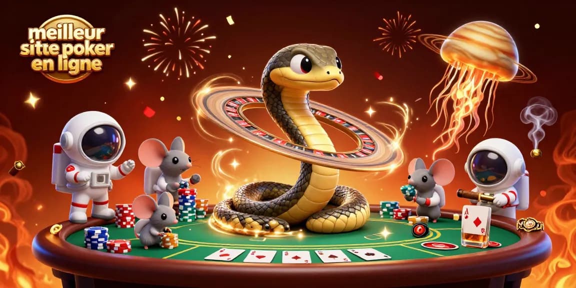 Jouer sur le meilleur site de poker en ligne avec des personnages colorés et des éléments de jeu captivants.