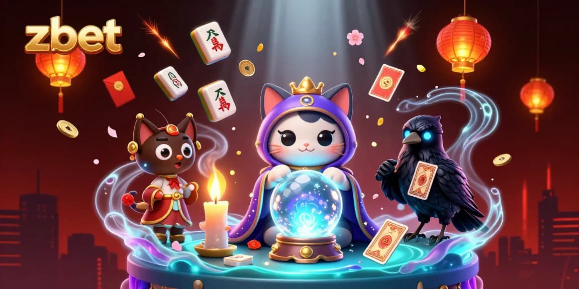 Engage with zbet's thrilling world of luck and fortune through mystical casino elements in a captivating scene.