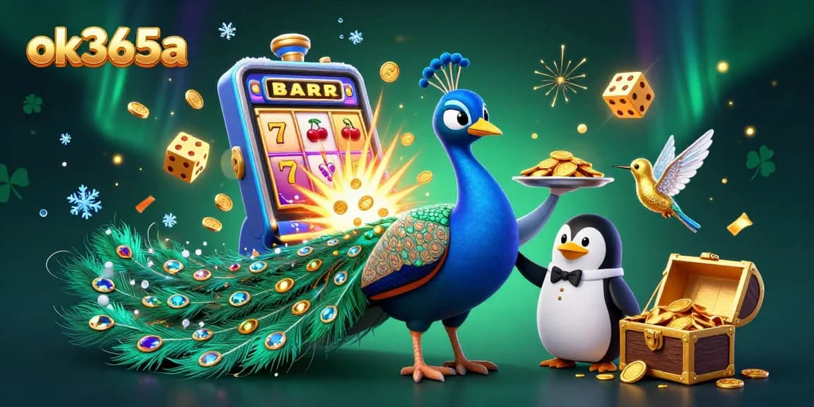 Experience excitement at ok365a with colorful slots, characters, and dynamic game elements.