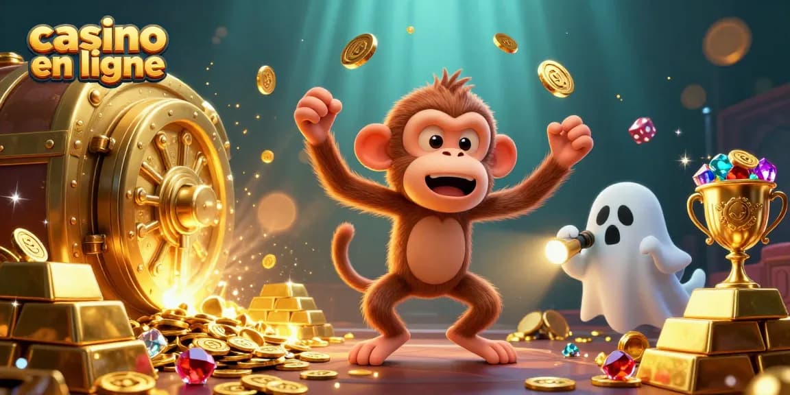 Les jeux captivants dans le casino en ligne avec un singe poltergeist malicieux et un chiot chasseur de fantômes.