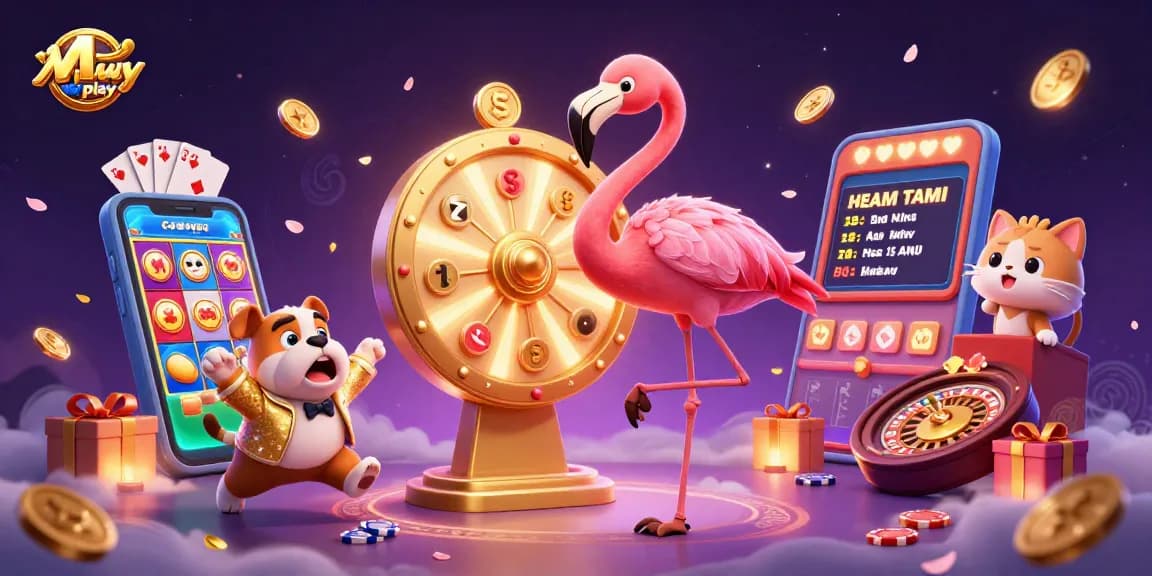 Mwplay engages players with thrilling slot games in a vibrant 3D casino environment.