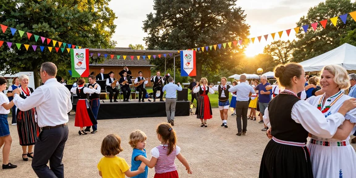 Cultural event at Park du Thabor showcasing we88 PGSLOT themed Breton music and lively dance.