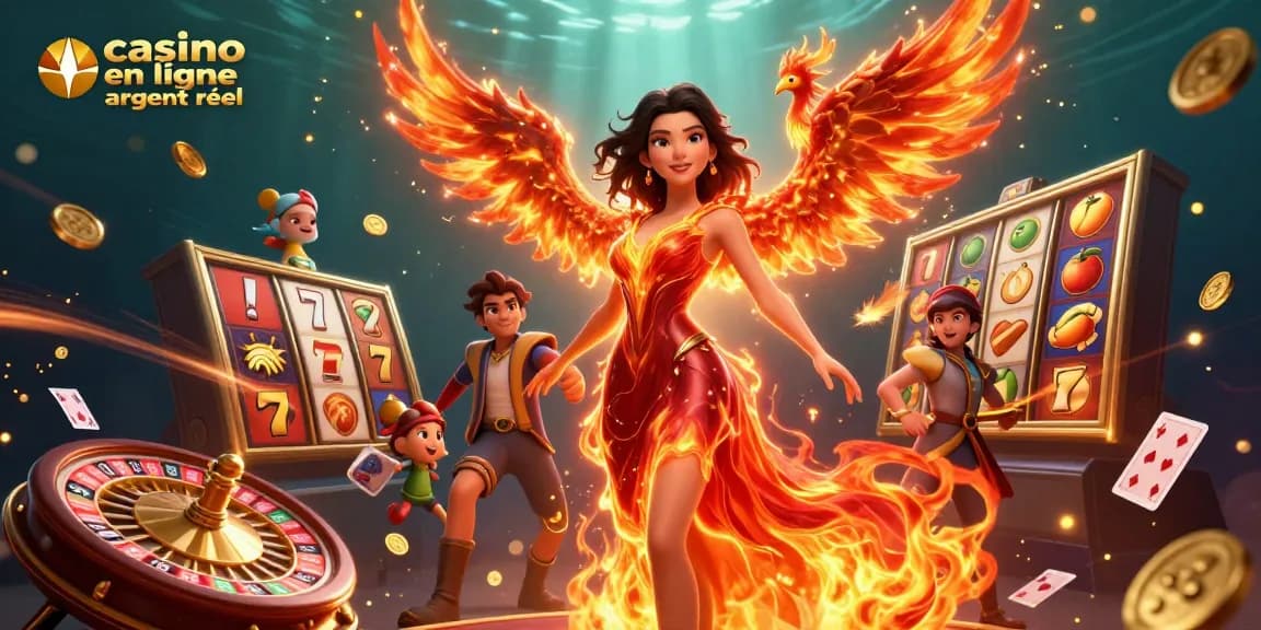 Interagissez avec des jeux passionnants de casino en ligne argent réel aux côtés d’un personnage flamboyant et d’un phénix.