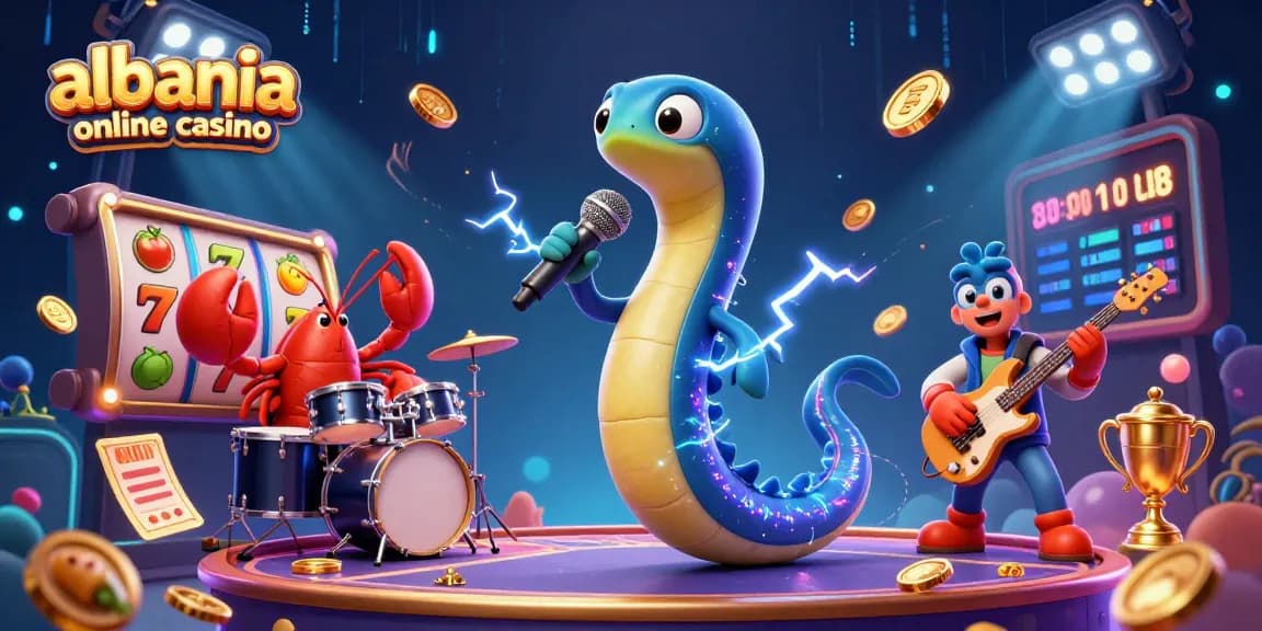 Experience the vibrant thrill of albania online casino games featuring characters in a dynamic underwater scene.