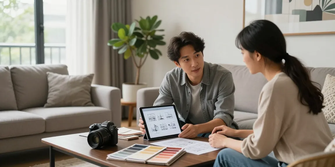 Transformasi desain rumah oleh Decor Serene di https://decorserene.com/privacy-policy/ dengan ruang tamu elegan dan konsultasi profesional.