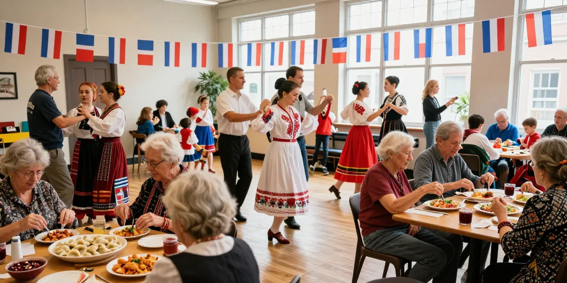 Polish community celebration at https://www.sfpol.com/ showcasing cultural heritage through traditional dance and food.