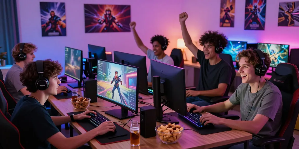 Komunitas gamer di https://levitraps.com dengan suasana ceria bermain game.