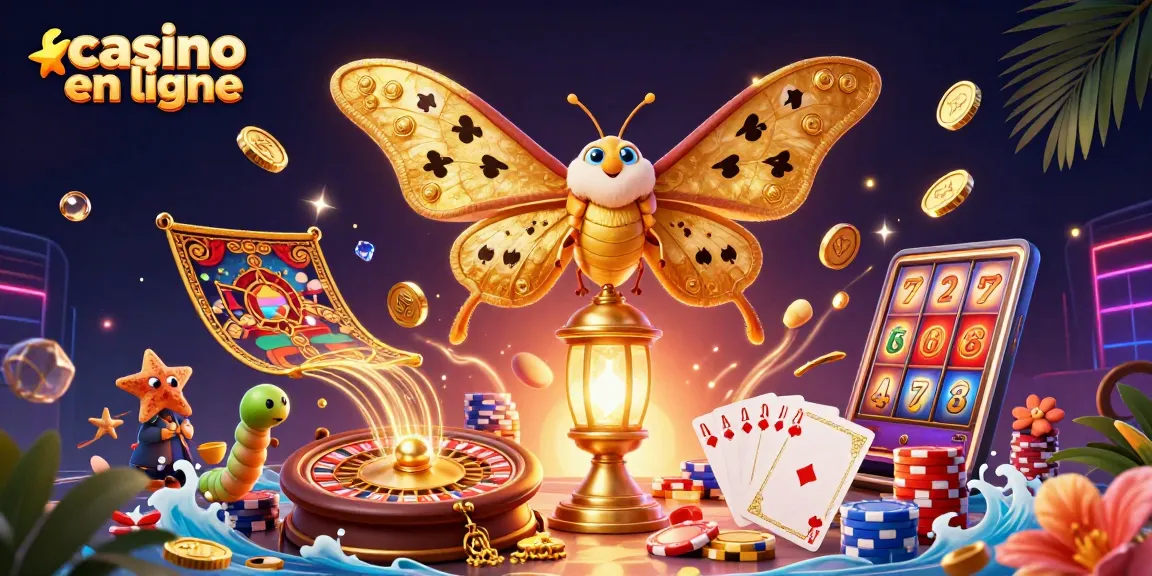 Jouez à casino en ligne avec des éléments de jeu captivants, y compris des cartes et des jetons.