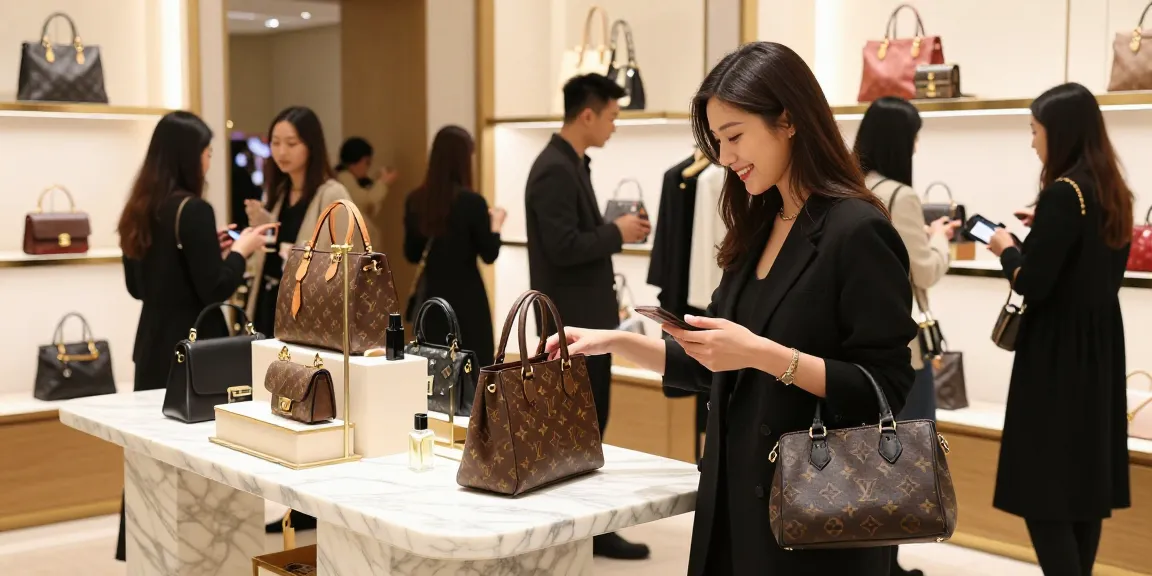 Exclusive 레플리카 handbag showcased in a luxurious boutique, enhancing the shopping experience.