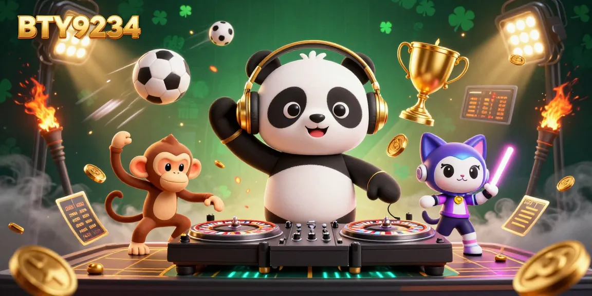 Experience thrilling betting excitement at BTY9234 with vibrant 3D casino characters and dynamic gaming elements.