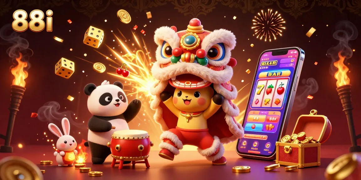 Experience the excitement of 88i with vibrant characters in a dynamic casino scene full of winning chances.