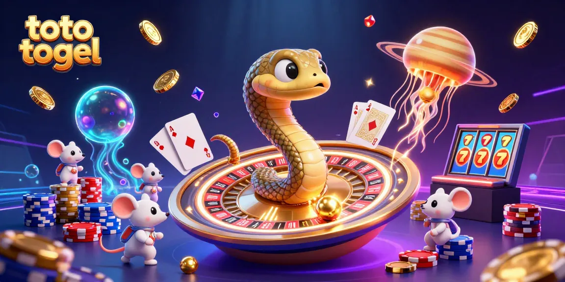 Experience thrilling toto togel action with playful astronaut mice placing bets among vibrant cosmic elements.