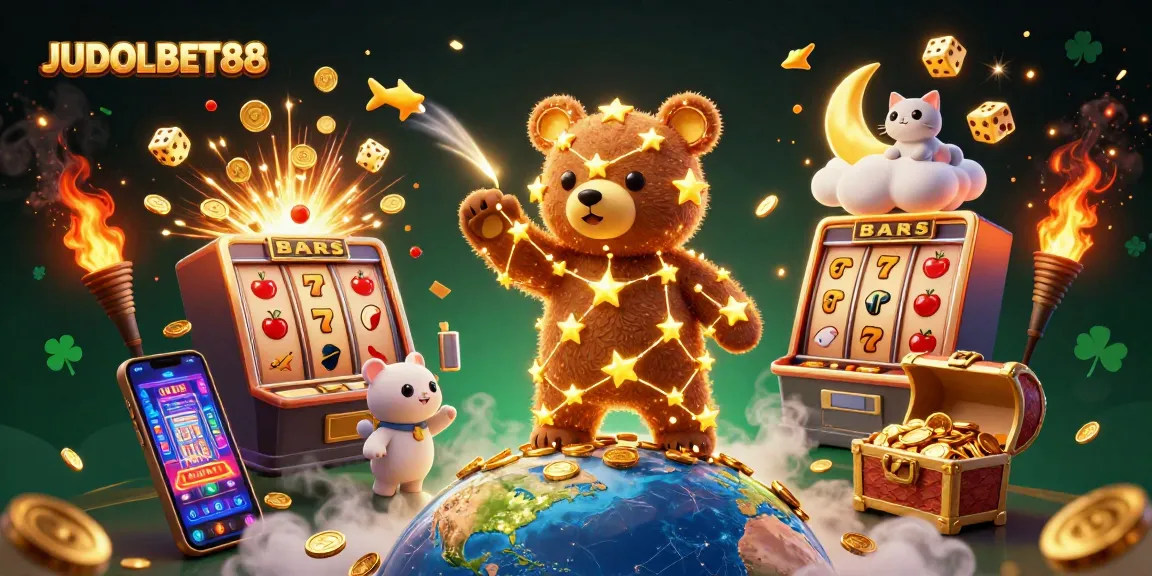 Grab incredible wins with JUDOLBET88 in a vibrant slots casino scene featuring treasure and excitement.