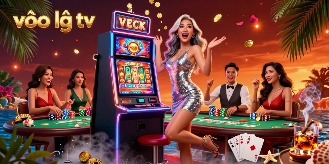 Experience the excitement of vào lưới tv with this dynamic casino illustration showcasing a jackpot celebration.