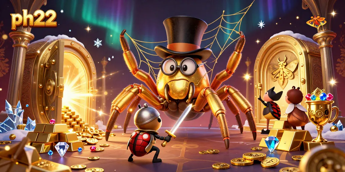 Experience the excitement of ph22 with vibrant gaming elements and characters in a dazzling casino scene.