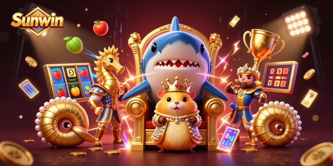 Engage in thrilling gameplay on Sunwin with a fierce golden hamster king ruling over exciting slots and jackpots.