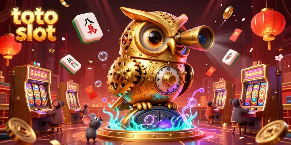 Experience the exciting world of toto slot with a detailed illustration showcasing a lively casino scene filled with vibrant elements.