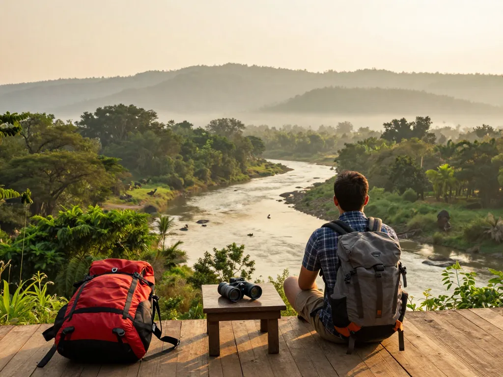 Dandeli resorts packages view featuring lush nature and adventure gear.