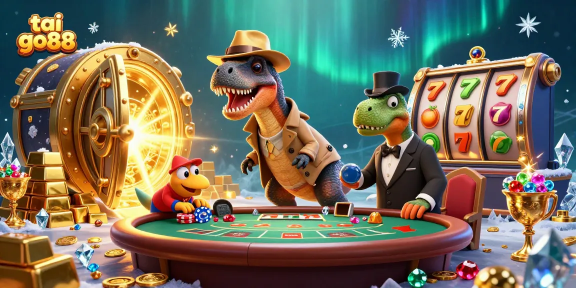 Experience the excitement of tai go88 with a velociraptor card counter and stegosaurus pit boss in a lavish casino